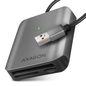 AXAGON CRE-S3, USB-A 3.2 Gen 1 - SUPERSPEED čítačka kariet, 3-slot & lun SD/microSD/CF, podpora UHS-II