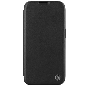Nillkin Qin Book PRO Plain Leather Puzdro pre Apple iPhone 15 Pro Max Classic Black