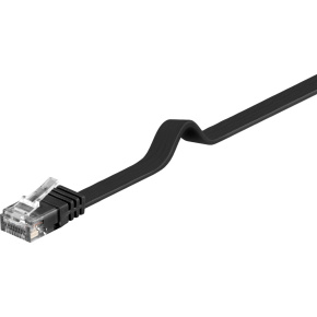 PremiumCord Plochý patch kábel UTP RJ45-RJ45 CAT6 2m čierna