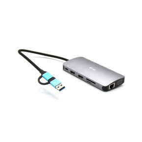 i-tec USB 3.0 USB-C/TB3 3x Display Metal Nano Dock with LAN, PD 100 W i-tec USB 3.0 USB-C/TB3 3x Display Metal Nano Dock with LAN, PD 100 W