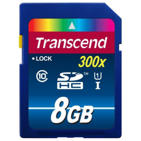 Karta TRANSCEND SDHC 8GB Premium, Class 10 UHS-I, 300X