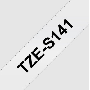 TZE-S141, priesvitná / čierna, 18mm