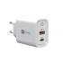 ER POWER 30W PD USB-C/USB-A EU sieťový adaptér, biely