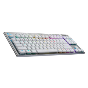 Logitech® G915 TKL Tenkeyless LIGHTSPEED Wireless RGB Mechanical Gaming Keyboard - Tactile - WHITE - US INT'L