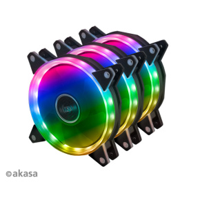 prídavný ventilátor Akasa Vegas AR7 LED 12 cm kit