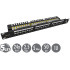 19'' patch panel Solarix 24 x RJ45 CAT6 UTP s vyväzovacou lištou 1U SX24L-6-UTP-BK-N