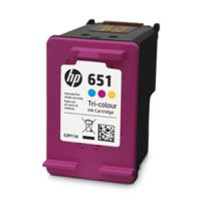 HP 651 3barevná ink kazeta, C2P11AE