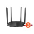 Tenda AC8 WiFi AC Gigabit Router 1200Mbps, 1x GWAN, 3x GLAN, 4x 6dBi antény, WISP, Uni.Repeater, APP