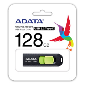 ADATA UC300/128GB/USB 3.2/USB-C/Čierna