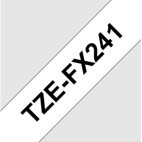 TZE-FX241, biela / čierna, 18 mm