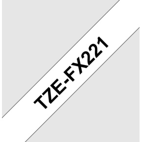 TZE-FX221, biela/čierna, 9 mm, s flexibilnou páskou