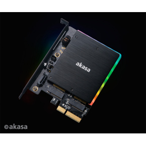 AKASA adaptér M.2 do PCIex s chladičom RGB