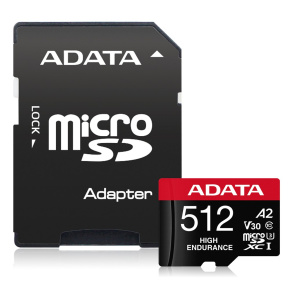 ADATA 512GB MicroSDXC UHS-I U3 V30S HIGH + adaptér