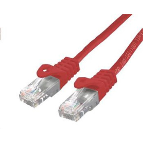 Kabel C-TECH patchcord Cat6, UTP, červený, 3m