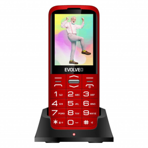 EVOLVEO EasyPhone XO, mobilní telefon pro seniory s nabíjecím stojánkem, červená EVOLVEO EasyPhone XO, mobilní telefon pro seniory s nabíjecím stojánkem, červená