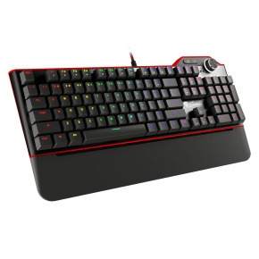 Genesis herní mechanická klávesnice RX85/RGB/Kailh Brown/Drátová USB/US layout/Černá-červená