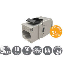 10G keystone Solarix Multipack CAT6A STP RJ45 pro kleště 24ks