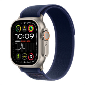 Apple Watch Ultra 2 GPS + Cellular 49mm Natural Titanium Case with Blue Trail Loop - S/M