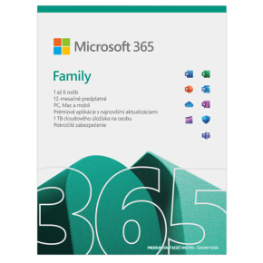 Microsoft 365 Family P10 Mac/Win, 1 Rok, SK