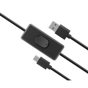 AKASA - USB 2.0 typ A na typ C kabel se switchem