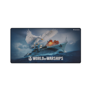 Herná podložka pod myš Genesis CARBON 500 WORLD of WARSHIPS, MAXI 90x45cm