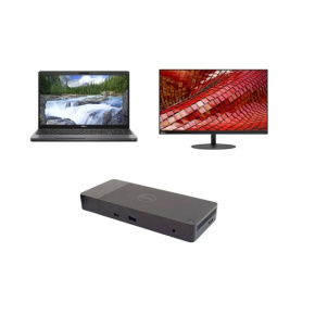 Notebook Dell Latitude 5500 + Docking station Dell WD19 USB-C K20A001 with 180W Adapter + Monitor Lenovo ThinkVision T27i-10 27" - Repas