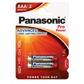 PANASONIC Alkalické baterie Pro Power LR03PPG/2BP AAA 1,5V (Blistr 2ks) PANASONIC Alkalické baterie Pro Power LR03PPG/2BP AAA 1,5V (Blistr 2ks)