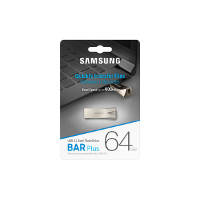 64 GB . USB 3.1 Flash Drive Samsung BAR Plus Champagne Silver