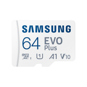 Samsung EVO Plus/micro SDXC/64GB/UHS-I U1 / Class 10/+ Adaptér/Biela