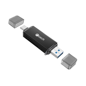 Čítačka kariet C-tech UCR-02-AL, USB 3.0 TYPE A/ TYPE C, SD/micro SD