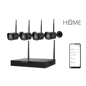 iGET HOME NVR N4C4 - CCTV bezdrôtový Wi-Fi set 2K+ rozlíšenie, 4CH NVR + 4x kamera so zvukom a IR