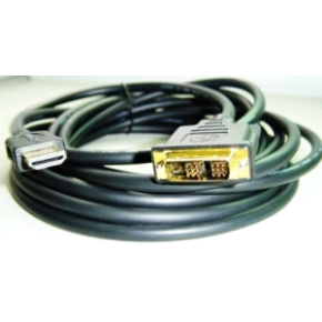 Kábel HDMI-DVI 3m, M/M tieň., pozlátené kontakty 1.3