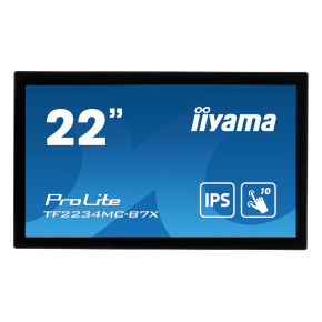 22'' iiyama TF2234MC-B7X: IPS, FullHD, capacitive, 10P, 350cd/m2, VGA, DP, HDMI, IP65, čierny