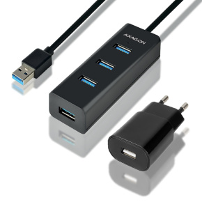 AXAGON HUE-S2BP, 4x USB 3.0 CHARGING hub, vč. AC adaptéru, kabel USB-A 1.2m AXAGON HUE-S2BP, 4x USB 3.0 CHARGING hub, vč. AC adaptéru, kabel USB-A 1.2m