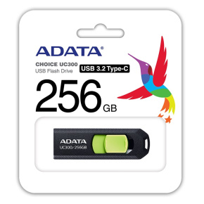 ADATA UC300/256GB/USB 3.2/USB-C/Čierna