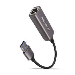 AXAGON ADE-TR, USB-A 3.2 Gen 1 - Gigabit Ethernet sieťová karta, auto inštal, titánovo šedá