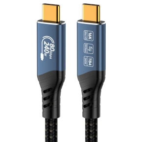 PREMIUMCORD Kabel USB4™ Version2.0 80Gbps 16K@60Hz 240W Thunderbolt 3 a 4 kabel 1,5m PREMIUMCORD Kabel USB4™ Version2.0 80Gbps 16K@60Hz 240W Thunderbolt 3 a 4 kabel 1,5m