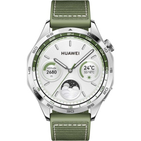 55020BGV HUAWEI WATCH GT4 46 mm Silver/Green strap