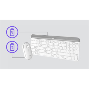 set Logitech slim Wireless MK470 - white, US