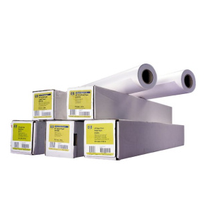 HP Bright White Inkjet Paper, 119 microns (4.7 mil) • 90 g/m2 (24 lbs) • 841 mm x 45.7 m , Q1444A