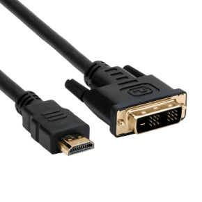 Kábel C-TECH HDMI-DVI, M/M, 1,8 m