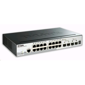 D-Link DGS-1510-20 20-portový gigabitový stohovateľný prepínač SmartPro, 16x gigabitový RJ45, 2x port 10G SFP+, 2x port