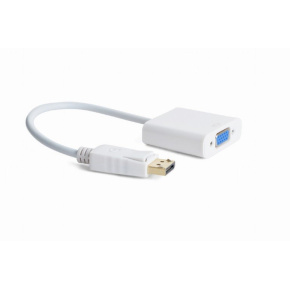 Gembird adaptér DisplayPort (M) na VGA (F), 0.15 m kábel, biely