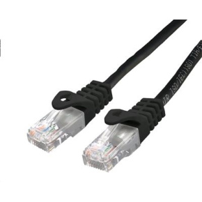 Kábel C-TECH patchcord Cat6, UTP, čierny, 0,25m