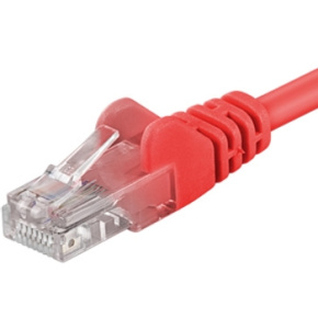 PremiumCord Patch kábel UTP RJ45-RJ45 level 5e 0.5m červená
