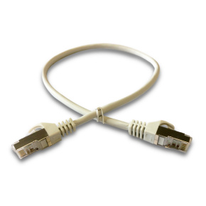 DATACOM Patch cord S/FTP CAT6A 0,5m sivý