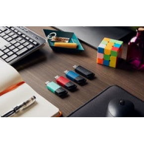 64 GB . USB 3.2 kľúč . Kingston DataTraveler Exodia M čierno-modrý
