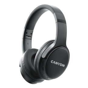 Canyon BTHS-4, OnRiff 4 Bluetooth bezdrôtové slúchadlá, 50 hod výdrž, skladacie, čierne