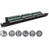 19'' patch panel Solarix 24 x RJ45 CAT5E UTP s vyväzovacou lištou 1U SX24L-5E-UTP-BK-N