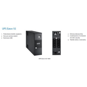 EATON UPS 1/1fáze, 1500VA - 5S 1500i, 8x IEC, USB, Line-interactive